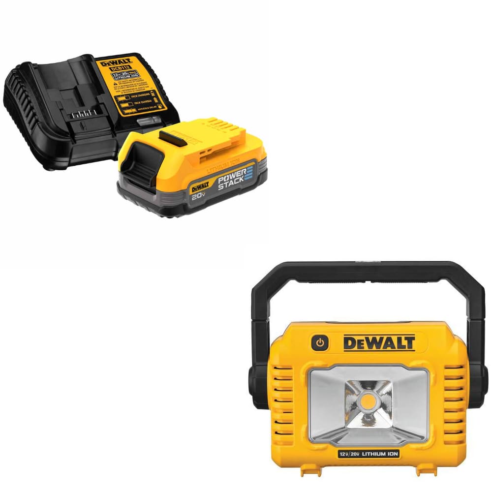 DeWalt DCBP034C 20V MAX Starter Kit W/ DCL077B Cordless Task Light