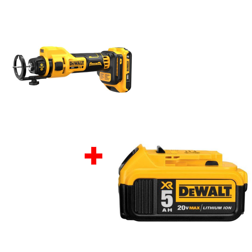 DeWalt DCE555D2 20V MAX* Cut-Out Tool Kit W/ FREE DCB205 20V MAX Battery Pack