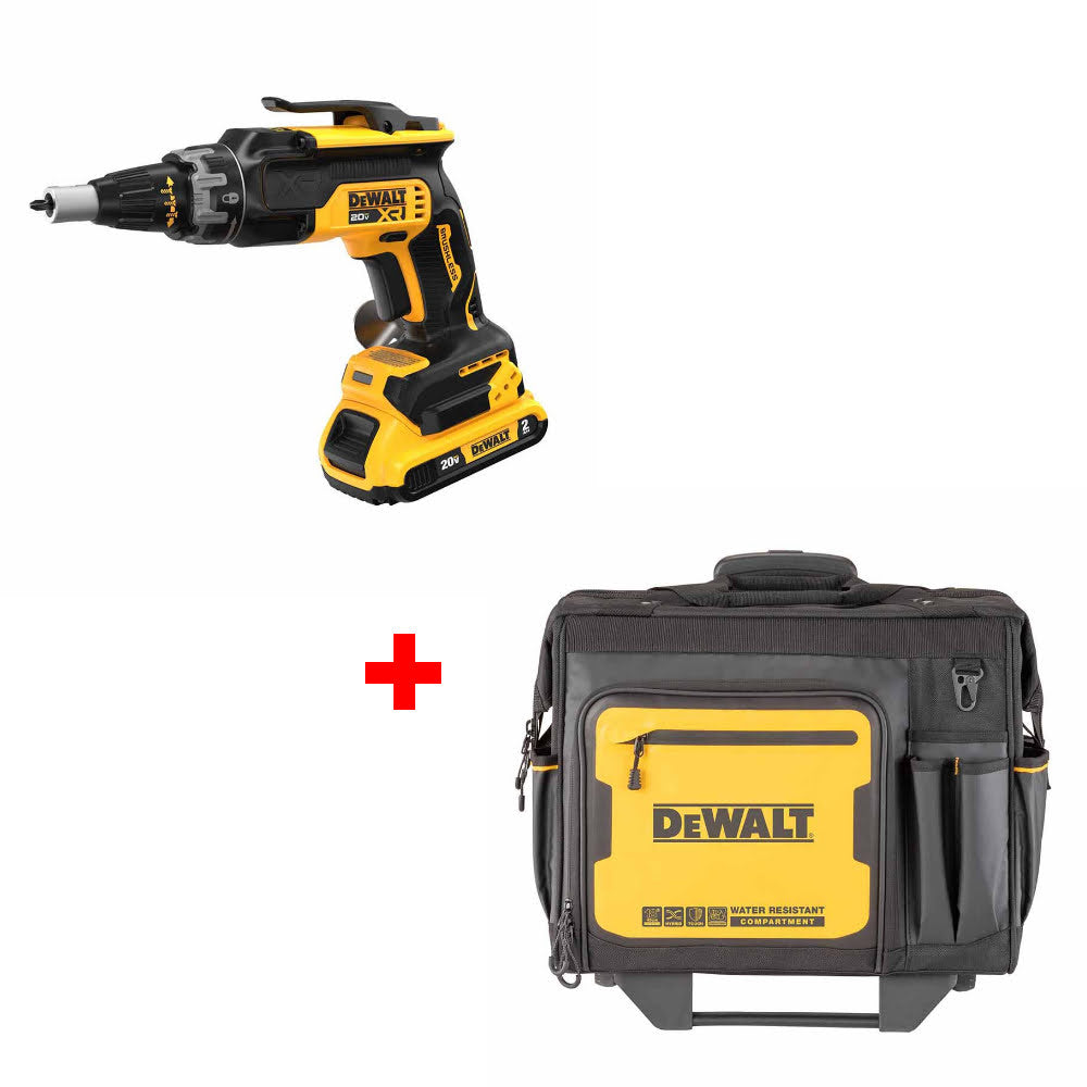 DeWalt DCF630D2 20V MAX XR Drywall Screwgun Kit W/ FREE DWST560107 18" Tool Bag