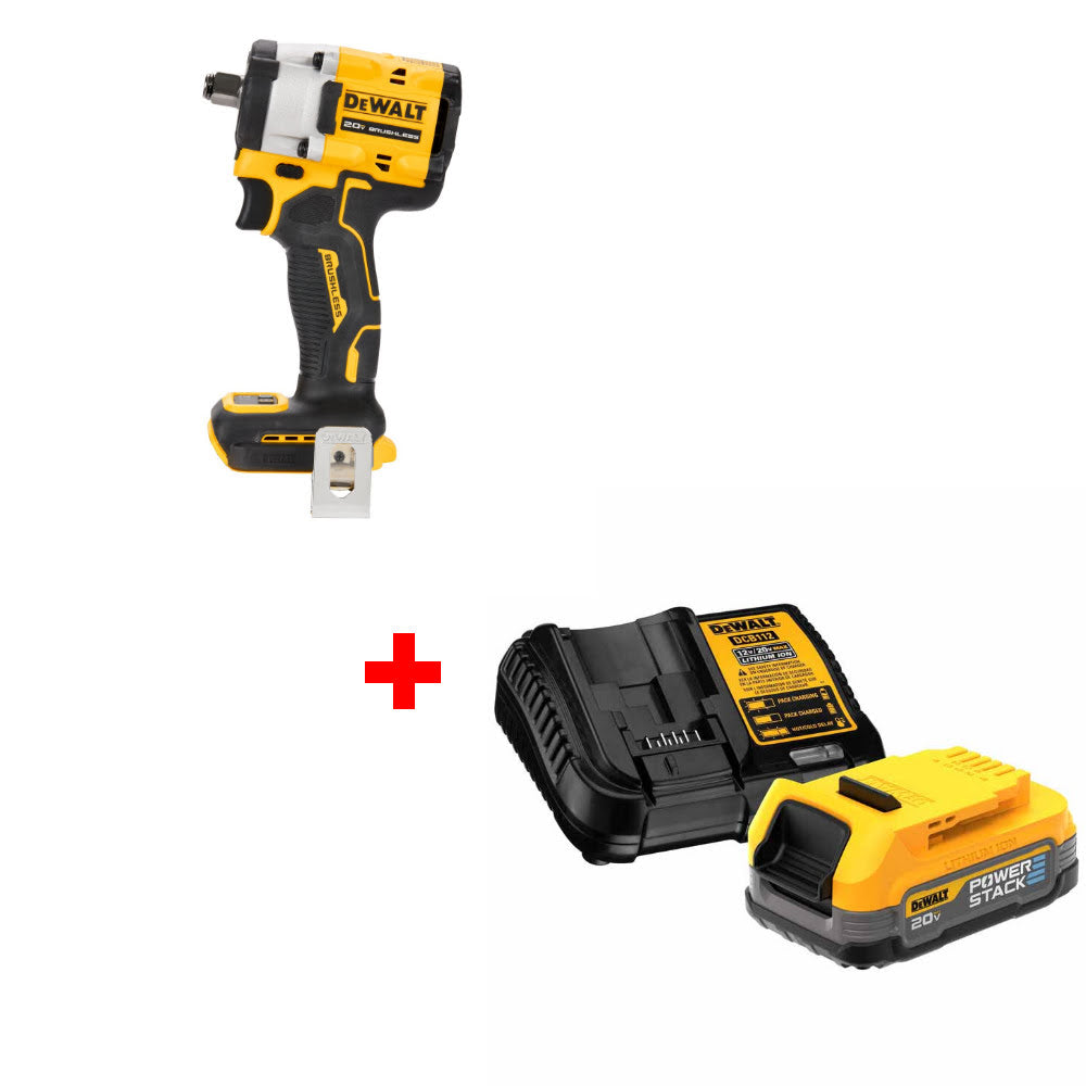 DeWalt DCF921B ATOMIC 20V MAX* Impact Wrench w/ FREE DCBP034C 20V Starter Kit