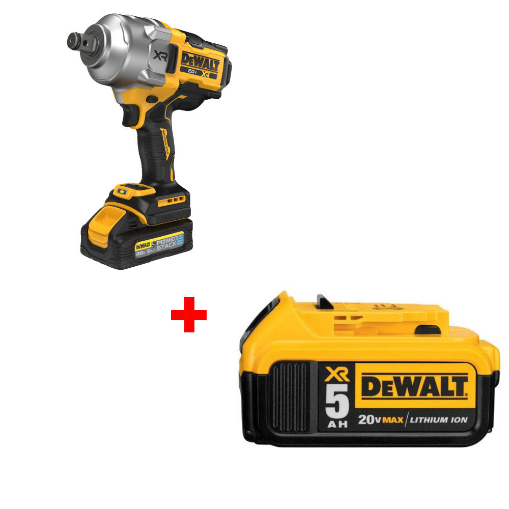 DeWalt DCF964GH1 20V MAX XR Impact Wrench Kit W/ FREE DCB205 20V Battery Pack