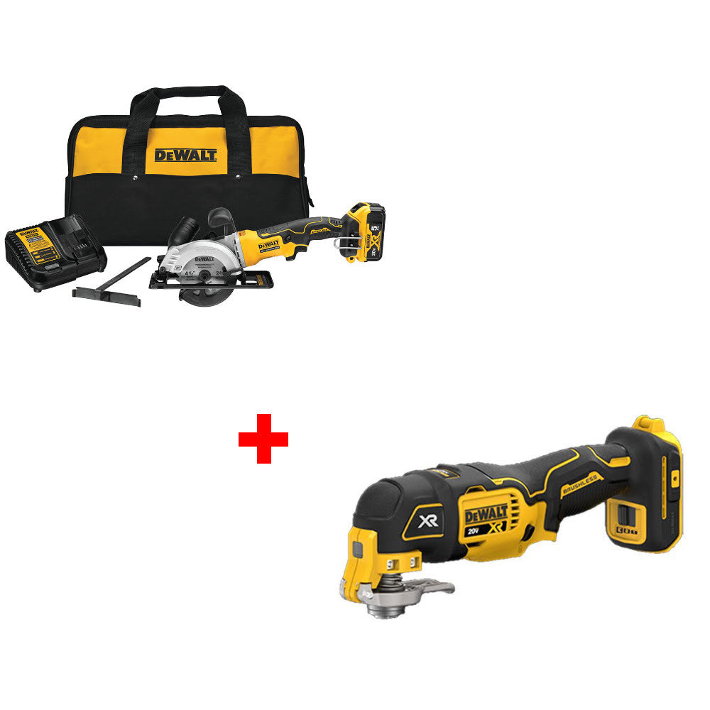 DeWalt DCS571P1 ATOMIC 20V MAX Circ Saw Kit W/ FREE DCS356B 20V MAX Multi-Tool