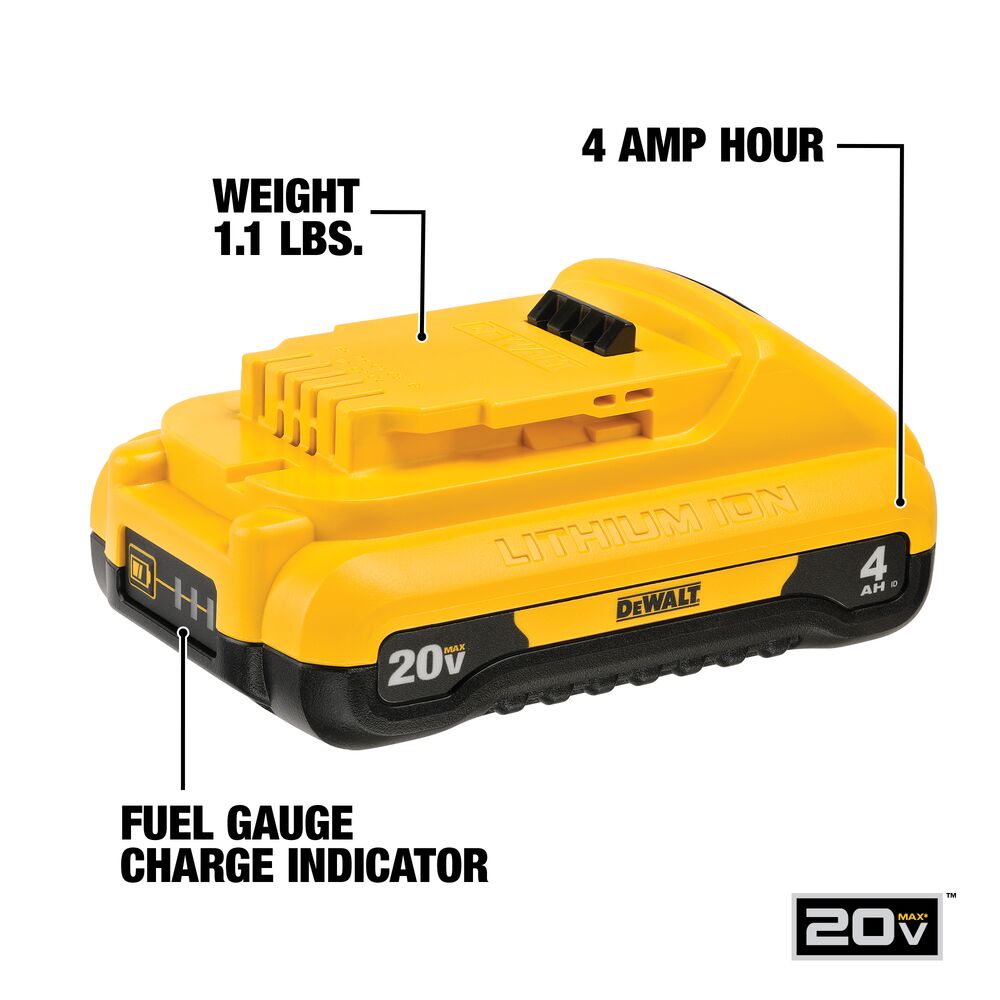 DeWalt DCB240-2 4Ah Compact Lithium Ion Battery - 2 pack - 2