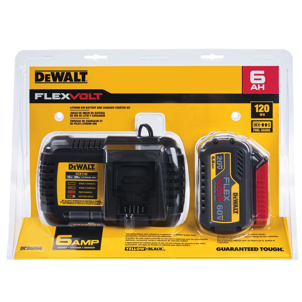 DeWalt DCB606C FLEXVOLT 20V/60V MAX Lithium-Ion Battery and Charger Starter Kit (6 Ah) - 2