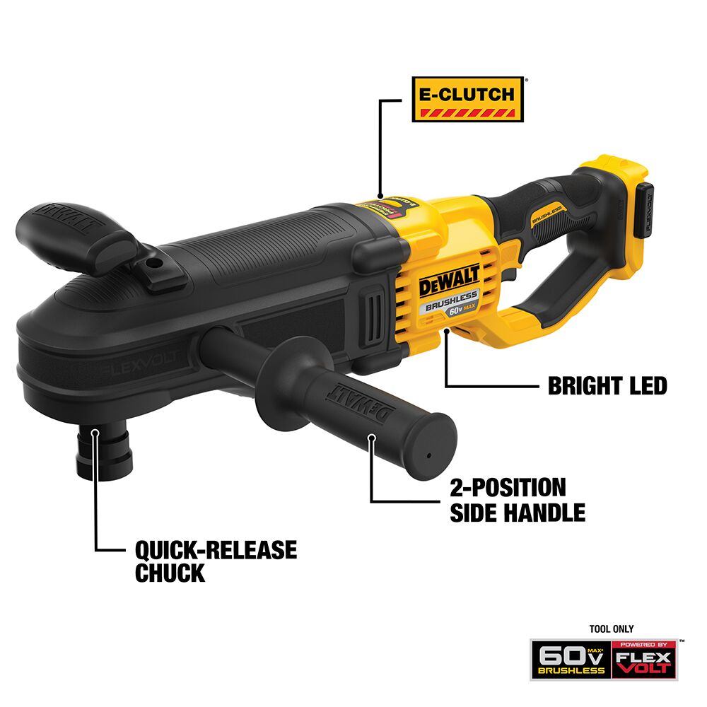 DeWalt DCD471B 60V Max Stud & Joist Drill 7/16" Qc Bare - 2