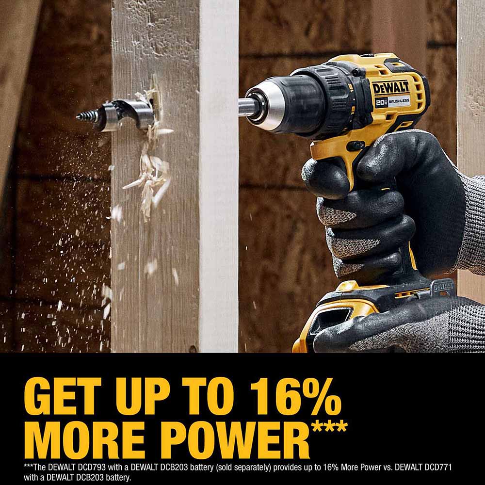 DeWalt DCD793D1 20V MAX Brushless Cordless 1/2 in. Drill/Driver Kit