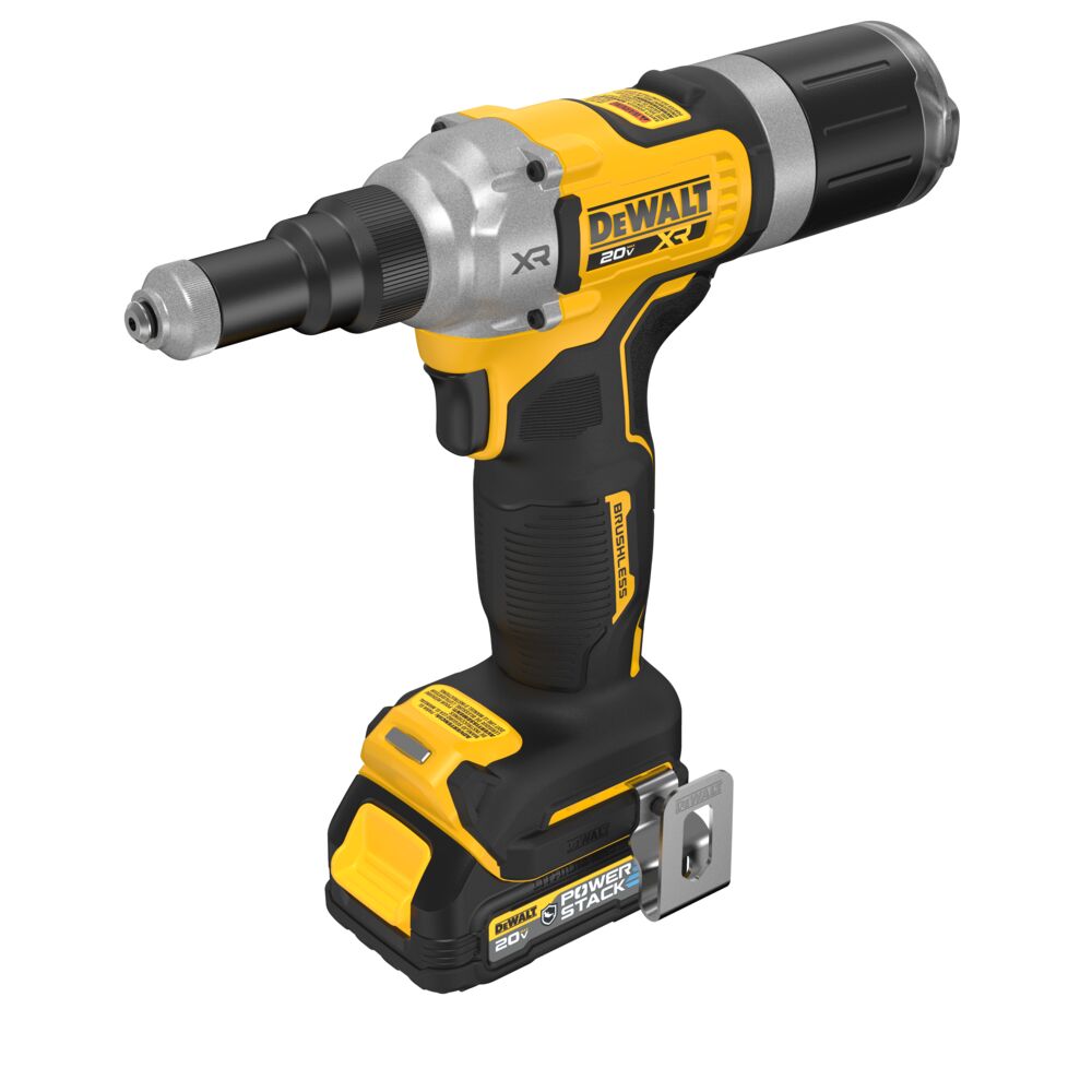 DeWalt DCF414GE2 20V MAX* XR Brushless Cordless 1/4" Rivet Tool Kit with POWERSTACK - 4