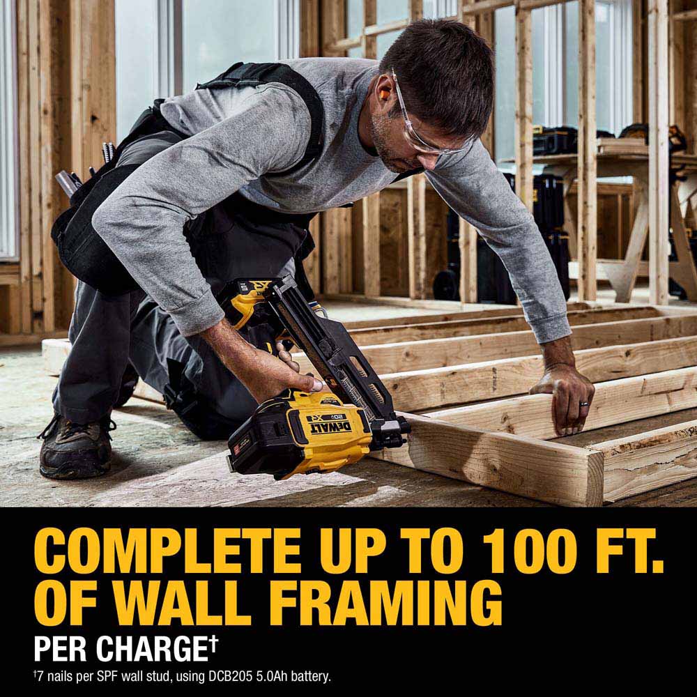 DeWalt DCN930P1 20V MAX XR Brushless Cordless 30 Degree Paper Tape Framing Nailer Kit - 13