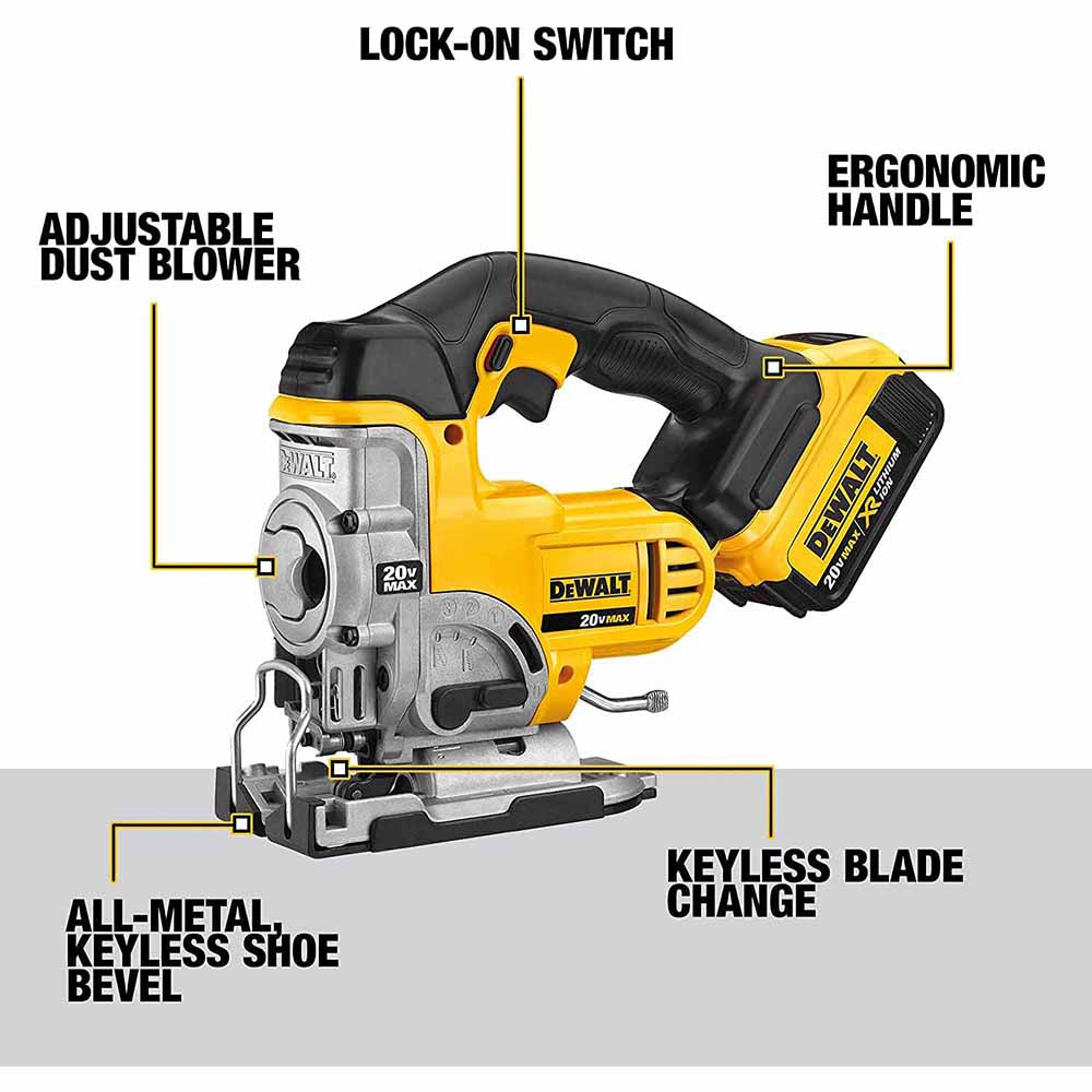 Dewalt DCS331M1 20V MAX Lithium Ion Jig Saw Kit - 2