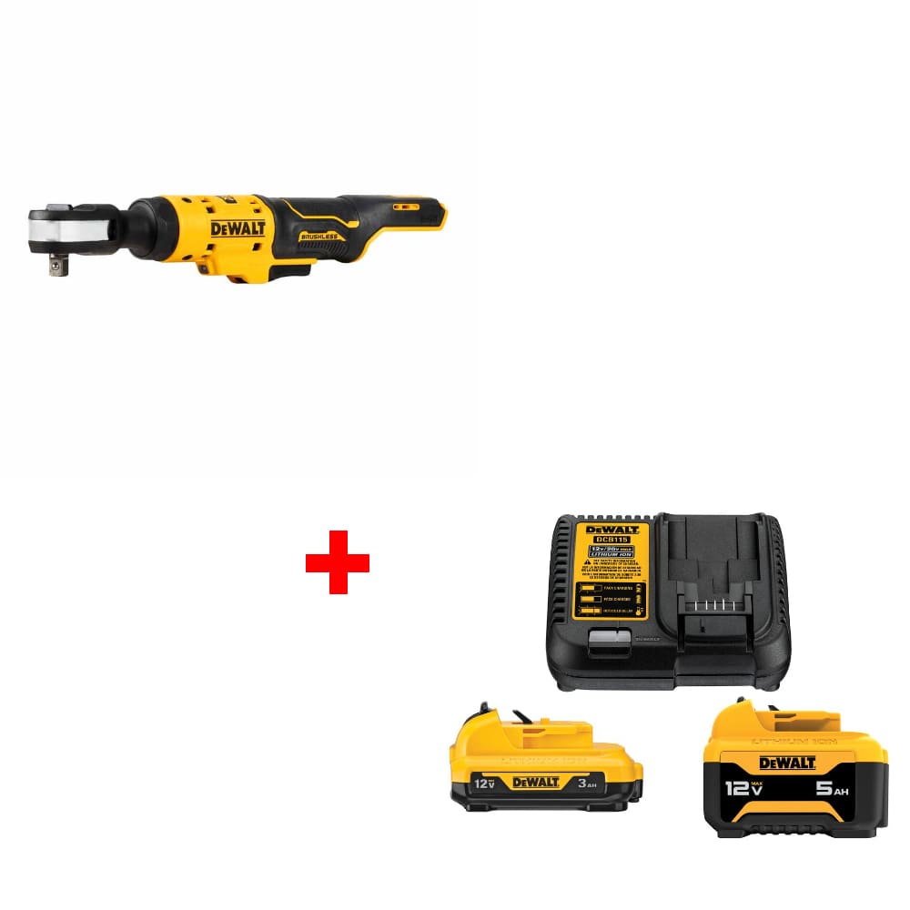 DeWalt DCF503B XTREME 12V MAX 3/8" Ratchet, Bare w/ FREE DCB135C 12V Starter Kit